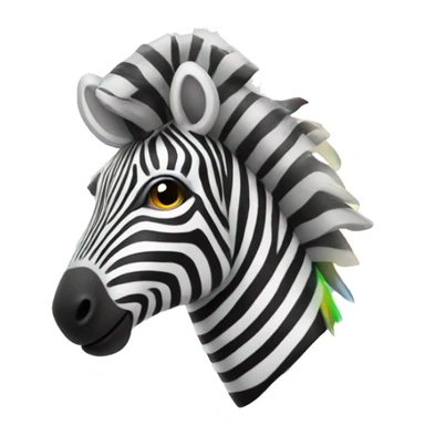 Zebra with rainbow stripes sticker