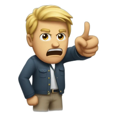 ANGRY MAN POINTING IN FRONT sticker