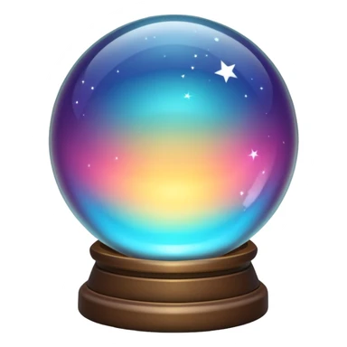 Crystal Ball – Transparent orb glowing with light sticker