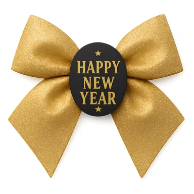 New year bow, remove background sticker