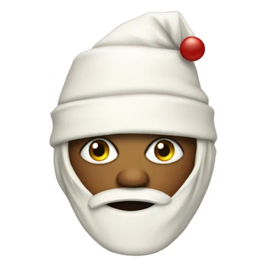 Mummy bob with Santa hat sticker