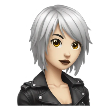 women necropunk manga sticker