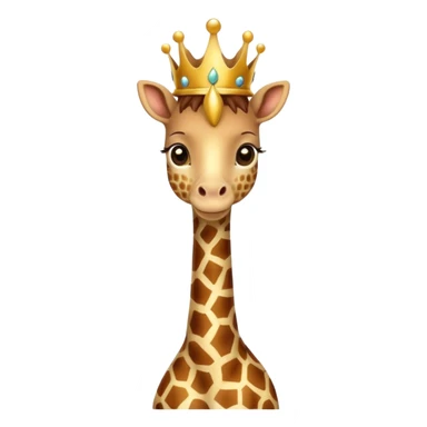 fairy giraffe with crown sticker