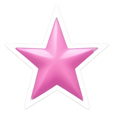 pink star with white on the edge  sticker