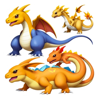 Lugia,xernias,charizard,raichu,ekans,regirock hybrid sticker