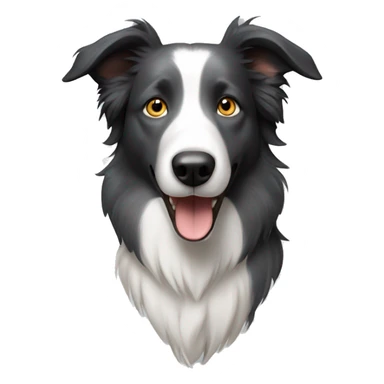 Grey border collie sticker