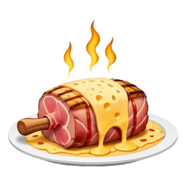 a brazilian meat spit with cheese and ham sticker