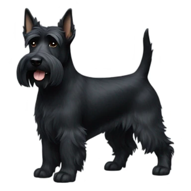 dog scottish terrier full body sticker