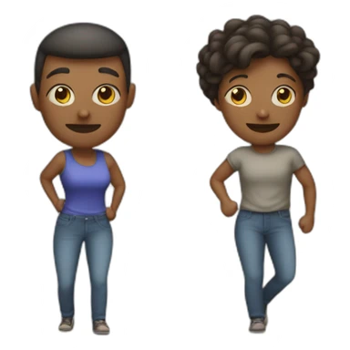 a man and a woman beat friends sticker