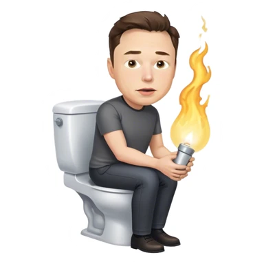 Elon musk pooping sticker