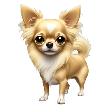 blond long haired chihuahua standing on two legs  sticker
