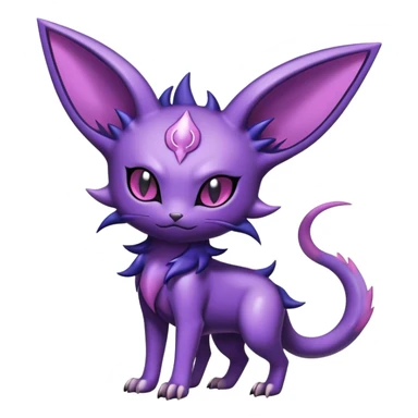 Shiny Dark Cute Edgy Cool Espeon-Haunter-Nidorino-Liepard-fusion-hybrid full body  sticker