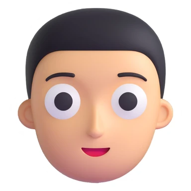 character with oval-shaped head with flat top sticker