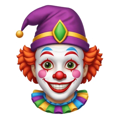 Clown with jester hat sticker