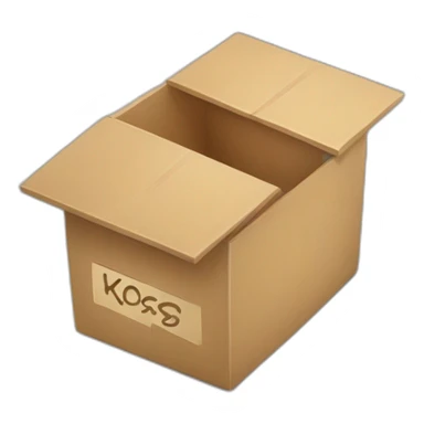 a box with an inscription kosss.ru sticker