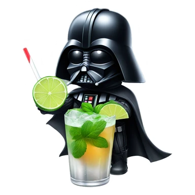 darth vader with mojito sticker