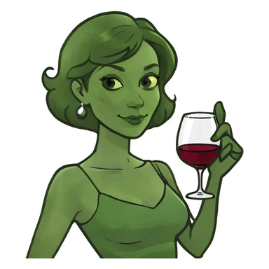 Pretty tan woman drinking wine sticker
