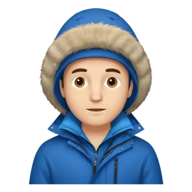 man in parka sticker