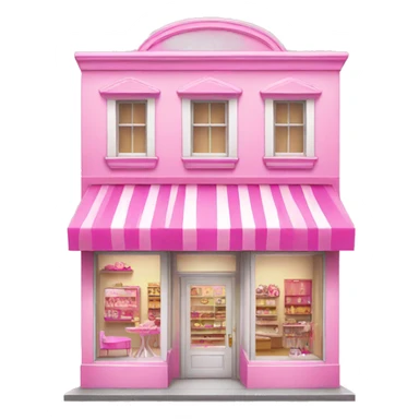 pink barbie shop sticker
