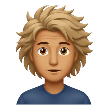 Rooftop man wind hair sticker