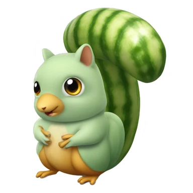 Cucumber pigeon squirrel cucumber sticker