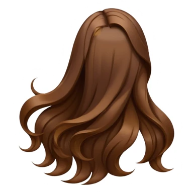 back view of long brown hair sticker