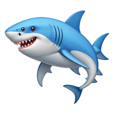 tiburón en 4 patas con tenis azules sticker