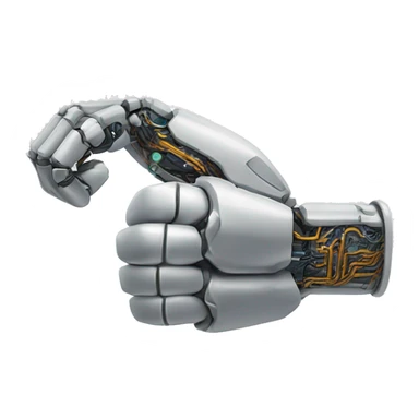 Cyborg arm only flexing bicep and forearm with circuits and shocks sticker