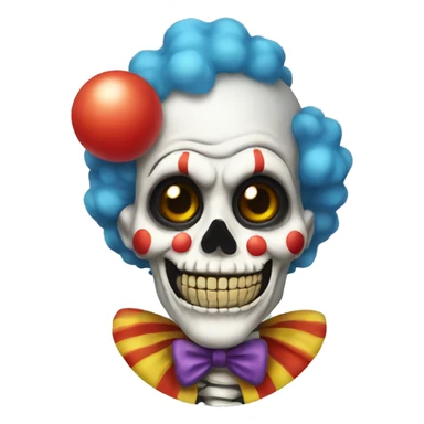 Clown skeleton sticker