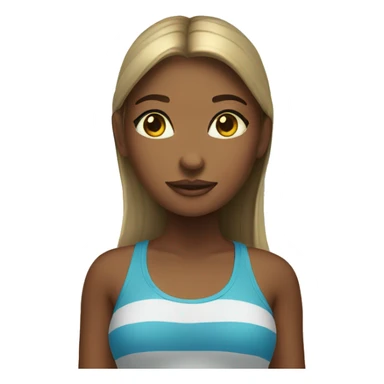 girl at beach sticker