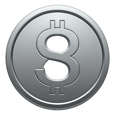 gray dollar sign SYMBOL in circle sticker