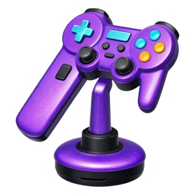 glitter purple and joystick sticker