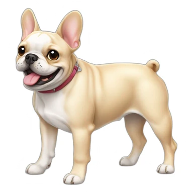 French Bulldog walking and smiling  sticker