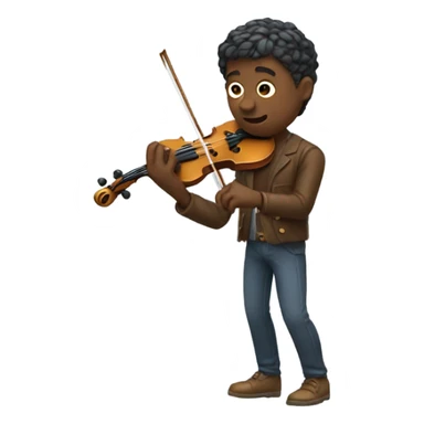 Man playing tiny violin  sticker