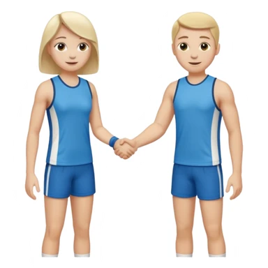 apreton de manos con ropa de deporte sticker