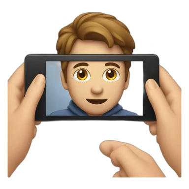 person watching a video sticker