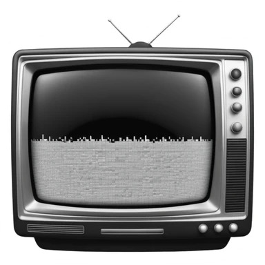 3D render of Static TV, digital glitch art aesthetic, data corruption visual, retro TV screen showing black and white noise, pixelated distortion, emoji style, isolated on white background --v 6.0. sticker