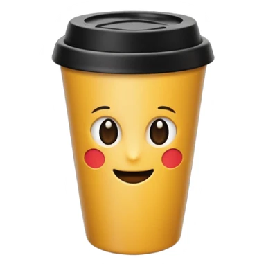 takeaway coffee cup black with black lid sticker