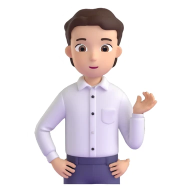 white shirt with three white buttons for a boy sticker