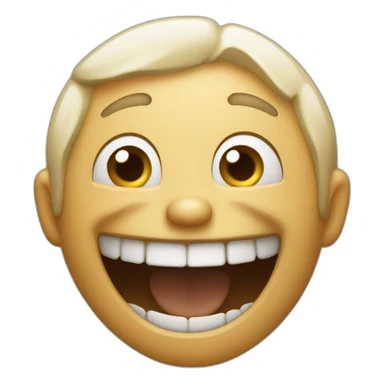 Extreme exaggerated laughing emoji sticker