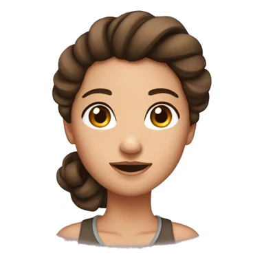 Fille avec gros chignon brune sticker