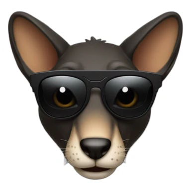 angry kangourou black sunglasses sticker