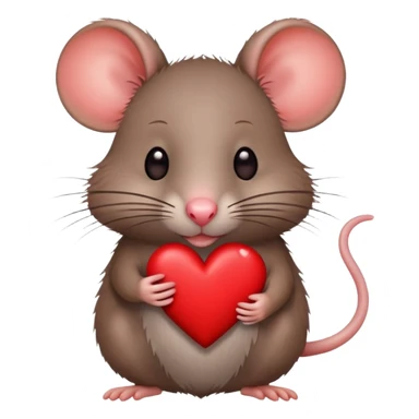 Rat with a heart sticker