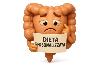 emoji stile iphone 3d di un intestino con mal di pancia che legge un foglio con la scritta "DIETA PERSONALIZZATA", ESPRESSIONE PENSIEROSA, iperrealistico 4k sticker