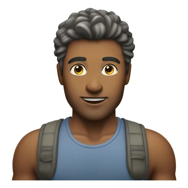 beach portrait of a man sticker