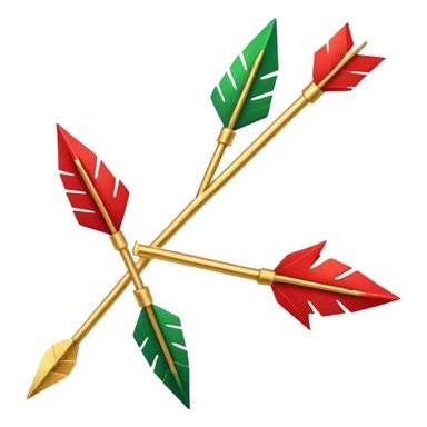 An arrow with christmas elements sticker