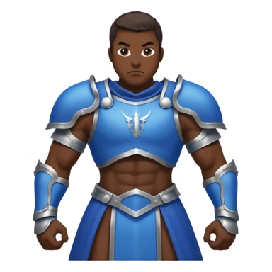 Big damage Role, at guild bosses,  iconic, with blue and black theme  sticker