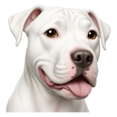White pit bull sticker