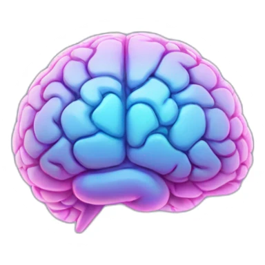 Brain hologram  sticker