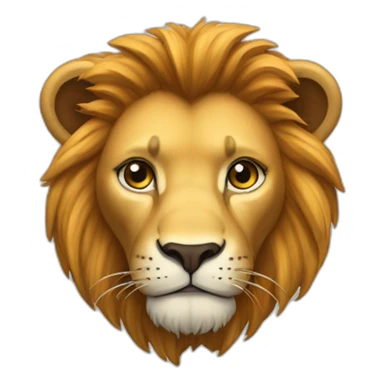 Lion sur un ours sticker